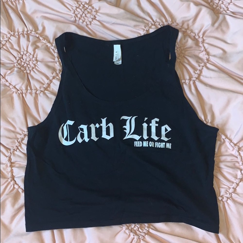 ‘Carb Life’ Crop tank